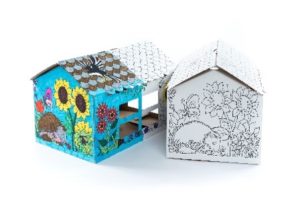 Animal houses showing colouring in
